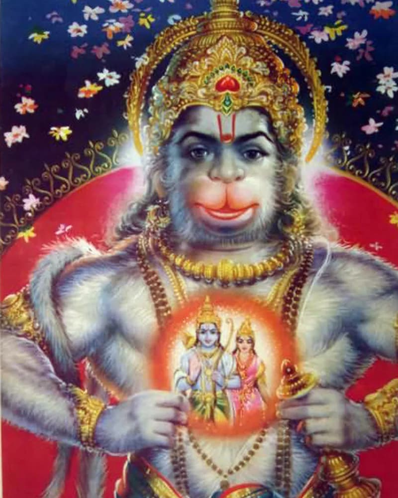 Hanuman Ji — Raja Ravi Varma painting