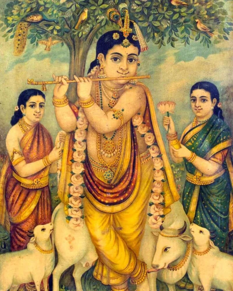 Krishna Ji — Raja Ravi Varma painting