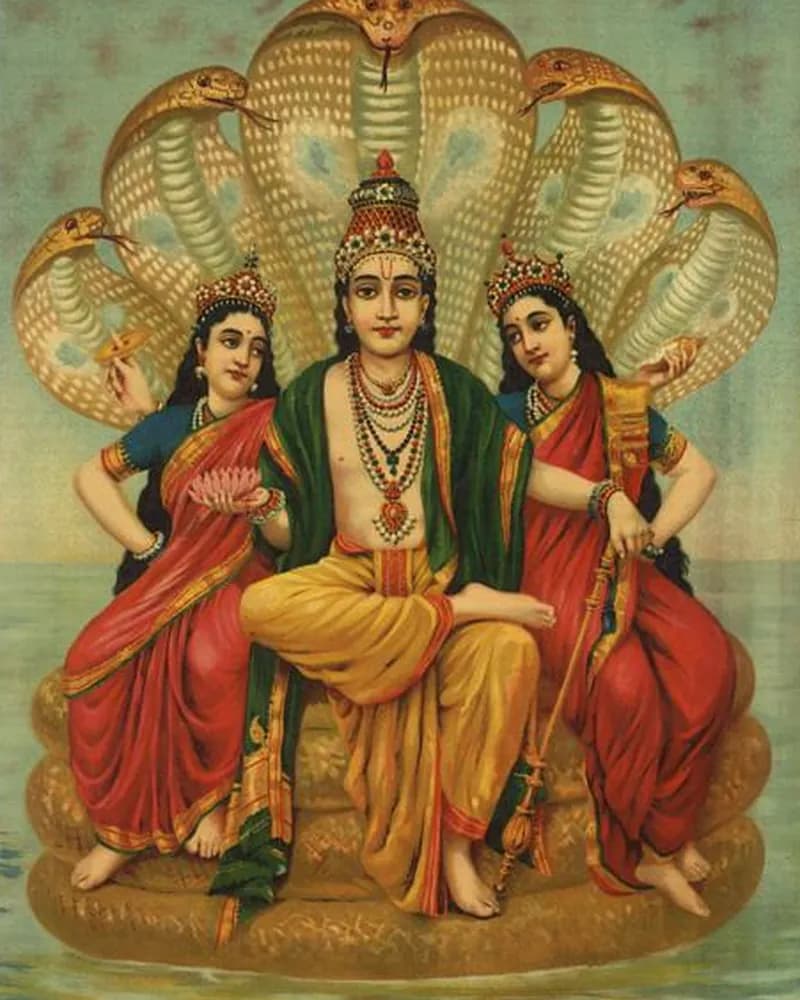 Vishnu Ji — Raja Ravi Varma painting